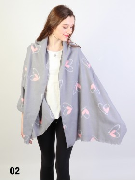 Fashion Heart Pattern Fashion Scarf
